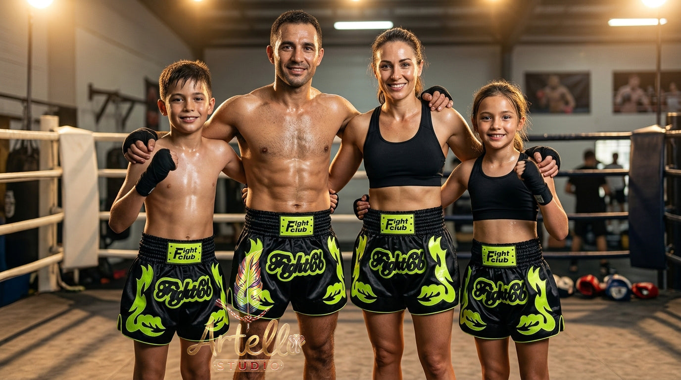 🥊 Muay Thai Shorts Kickboxing MMA Fight Shorts for Men Women Kids – Thai Boxing Training Gear, Breathable Quick Dry Martial Arts Combat Shorts