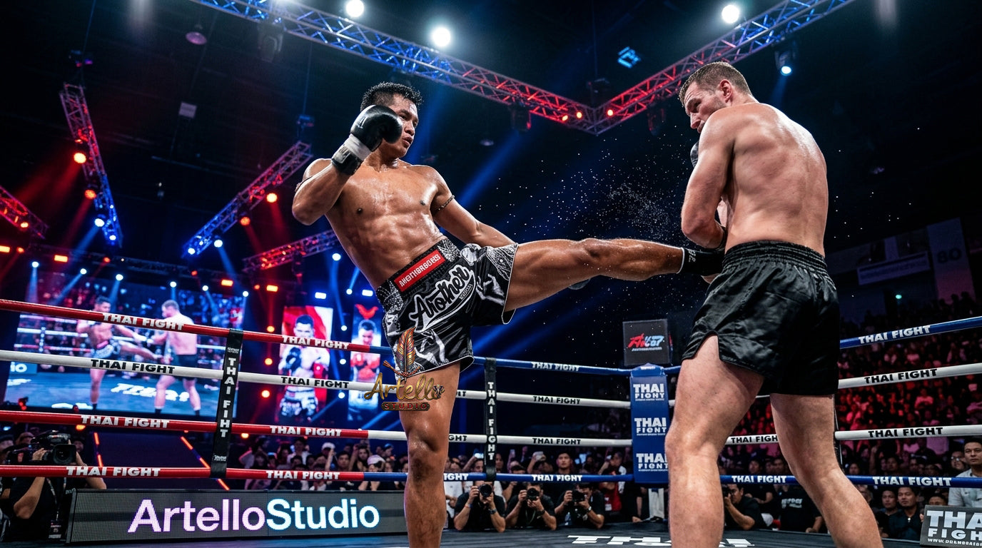 🥊 Muay Thai Shorts Kickboxing MMA Fight Shorts for Men Women Kids – Thai Boxing Training Gear, Breathable Quick Dry Martial Arts Combat Shorts
