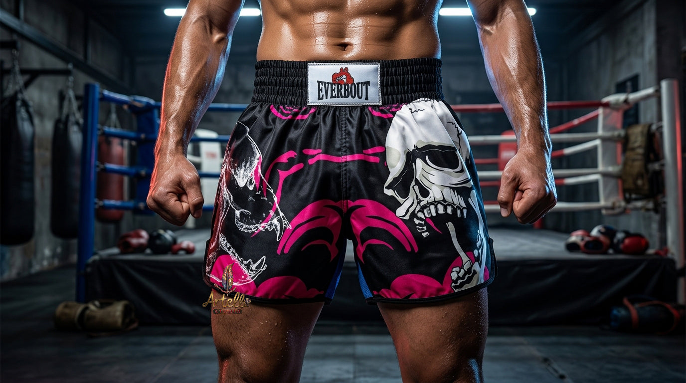 🥊 Muay Thai Shorts Kickboxing MMA Fight Shorts for Men Women Kids – Thai Boxing Training Gear, Breathable Quick Dry Martial Arts Combat Shorts