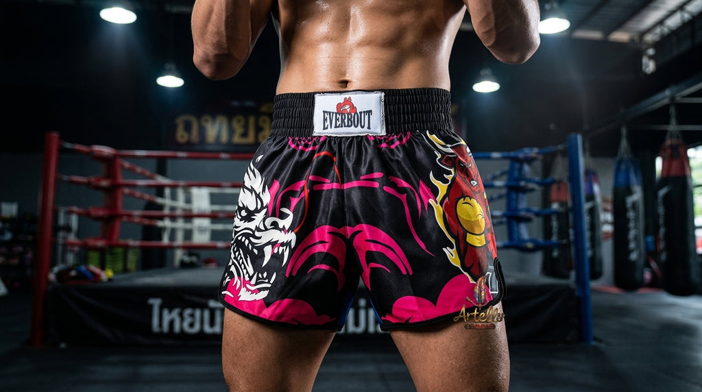🥊 Muay Thai Shorts Kickboxing MMA Fight Shorts for Men Women Kids – Thai Boxing Training Gear, Breathable Quick Dry Martial Arts Combat Shorts