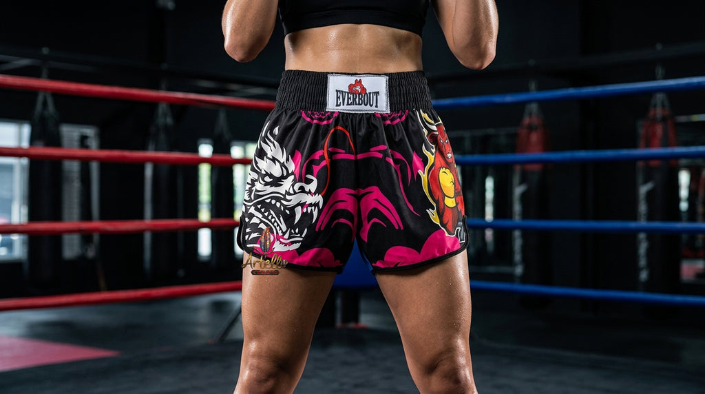 🥊 Muay Thai Shorts Kickboxing MMA Fight Shorts for Men Women Kids – Thai Boxing Training Gear, Breathable Quick Dry Martial Arts Combat Shorts
