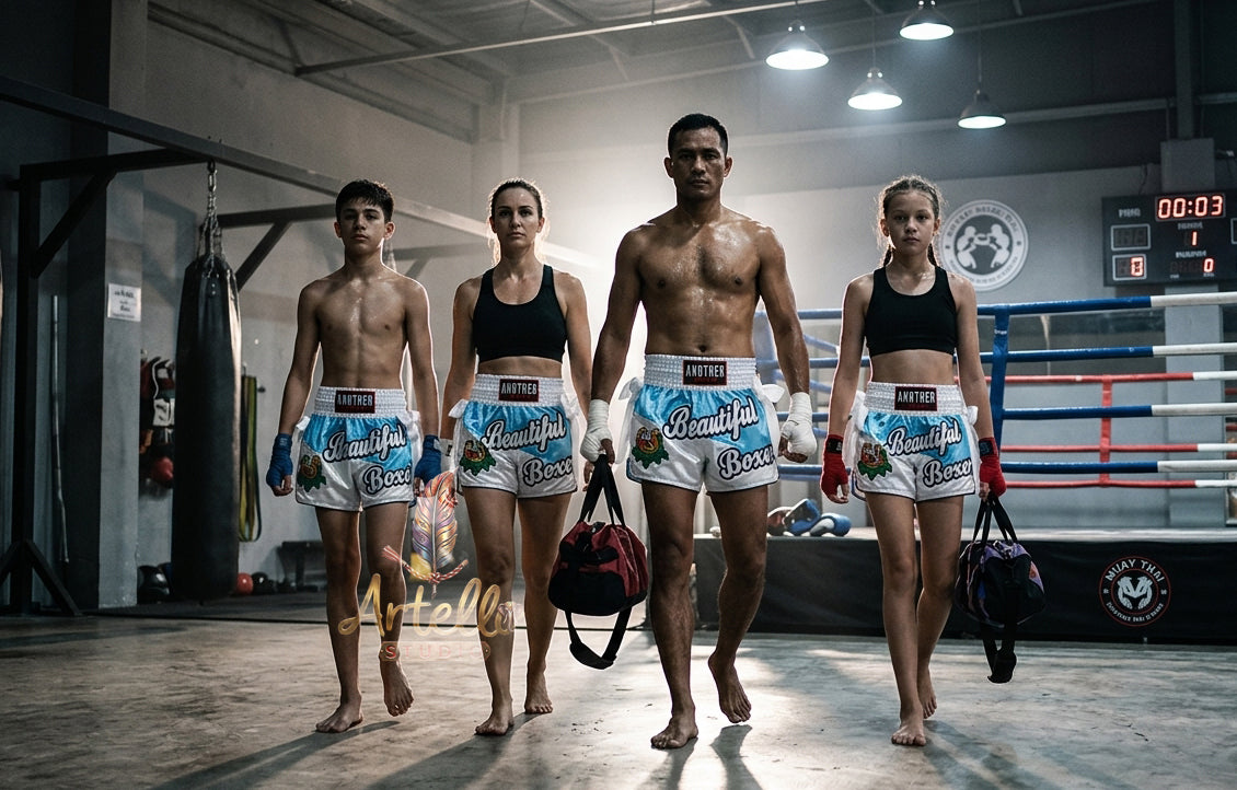 🥊 Muay Thai Shorts Kickboxing MMA Fight Shorts for Men Women Kids – Thai Boxing Training Gear, Breathable Quick Dry Martial Arts Combat Shorts