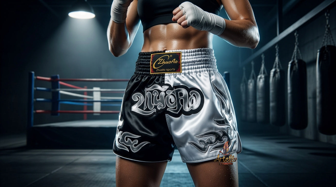 🥊 Muay Thai Shorts Kickboxing MMA Fight Shorts for Men Women Kids – Thai Boxing Training Gear, Breathable Quick Dry Martial Arts Combat Shorts