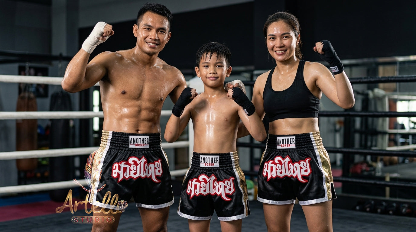 🥊 Muay Thai Shorts Kickboxing MMA Fight Shorts for Men Women Kids – Thai Boxing Training Gear, Breathable Quick Dry Martial Arts Combat Shorts