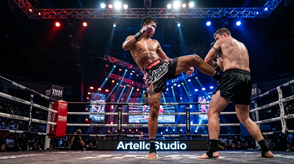 🥊 Muay Thai Shorts Kickboxing MMA Fight Shorts for Men Women Kids – Thai Boxing Training Gear, Breathable Quick Dry Martial Arts Combat Shorts