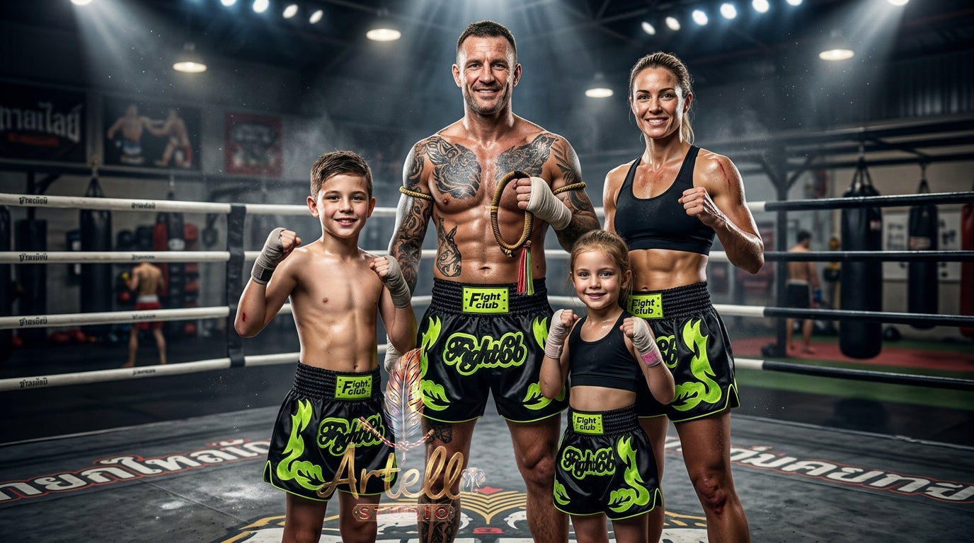 🥊 Muay Thai Shorts Kickboxing MMA Fight Shorts for Men Women Kids – Thai Boxing Training Gear, Breathable Quick Dry Martial Arts Combat Shorts