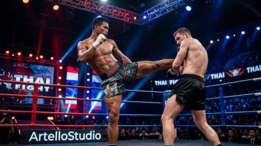 🥊 Muay Thai Shorts Kickboxing MMA Fight Shorts for Men Women Kids – Thai Boxing Training Gear, Breathable Quick Dry Martial Arts Combat Shorts