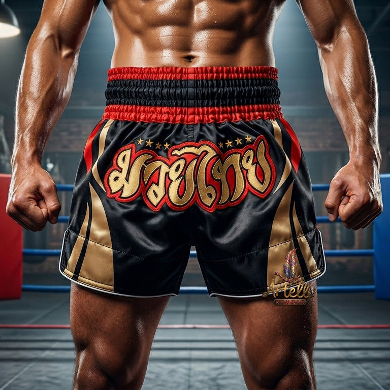 🥊 Muay Thai Shorts Kickboxing MMA Fight Shorts for Men Women Kids – Thai Boxing Training Gear, Breathable Quick Dry Martial Arts Combat Shorts