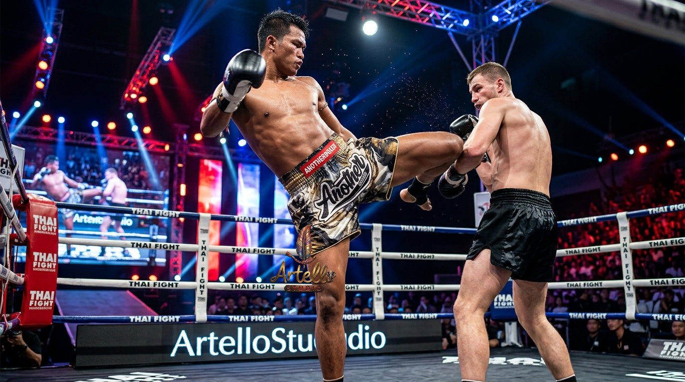 🥊 Muay Thai Shorts Kickboxing MMA Fight Shorts for Men Women Kids – Thai Boxing Training Gear, Breathable Quick Dry Martial Arts Combat Shorts