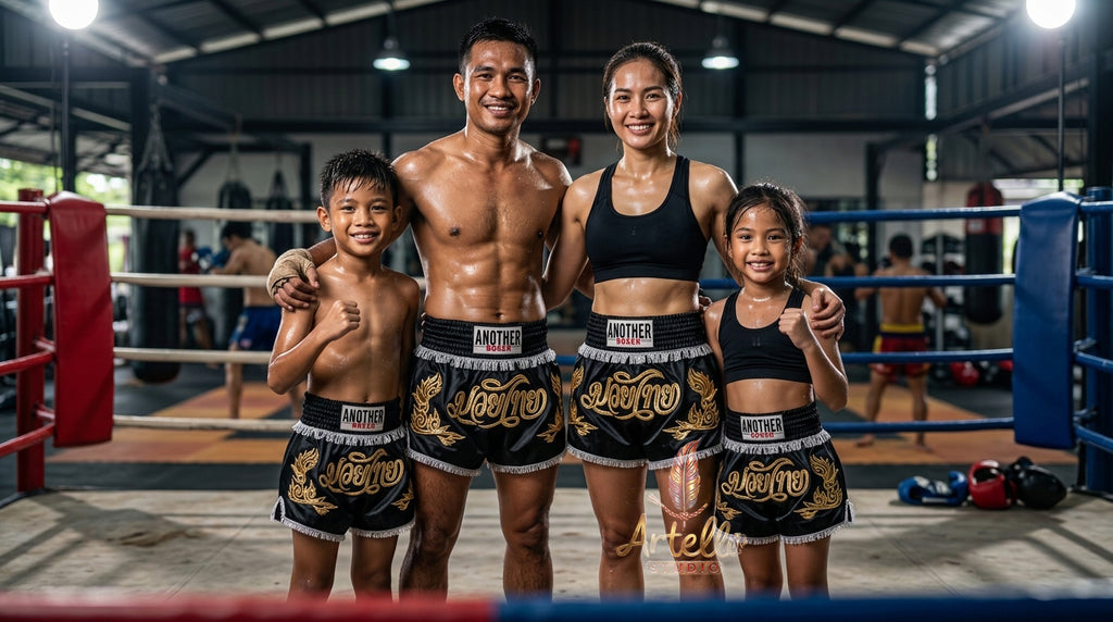 🥊 Muay Thai Shorts Kickboxing MMA Fight Shorts for Men Women Kids – Thai Boxing Training Gear, Breathable Quick Dry Martial Arts Combat Shorts