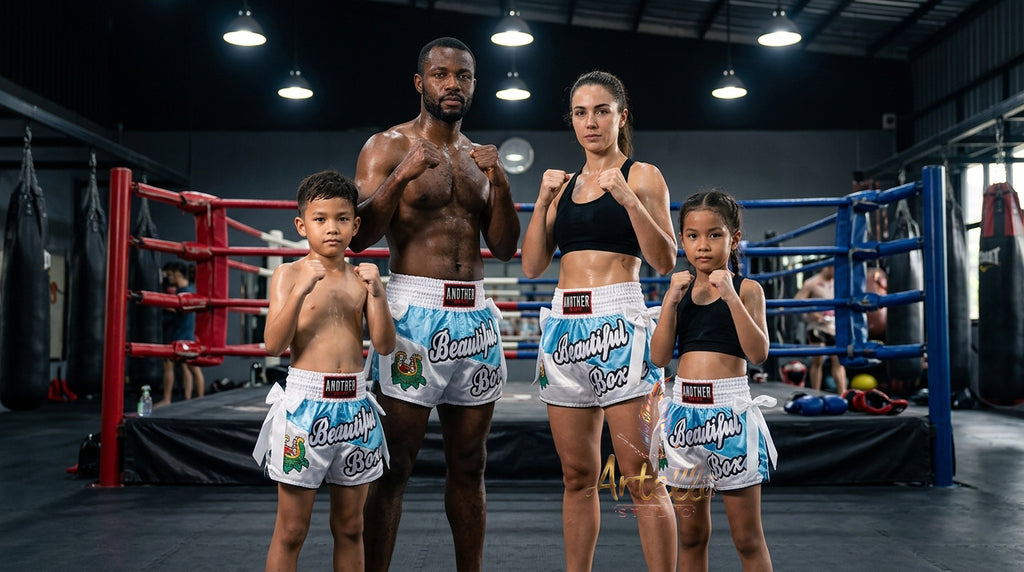 🥊 Muay Thai Shorts Kickboxing MMA Fight Shorts for Men Women Kids – Thai Boxing Training Gear, Breathable Quick Dry Martial Arts Combat Shorts