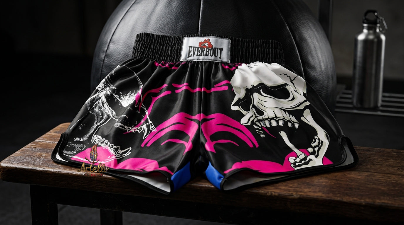 🥊 Muay Thai Shorts Kickboxing MMA Fight Shorts for Men Women Kids – Thai Boxing Training Gear, Breathable Quick Dry Martial Arts Combat Shorts