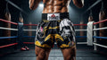 🥊 Muay Thai Shorts Kickboxing MMA Fight Shorts for Men Women Kids – Thai Boxing Training Gear, Breathable Quick Dry Martial Arts Combat Shorts