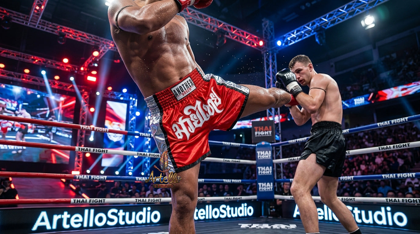 🥊 Muay Thai Shorts Kickboxing MMA Fight Shorts for Men Women Kids – Thai Boxing Training Gear, Breathable Quick Dry Martial Arts Combat Shorts