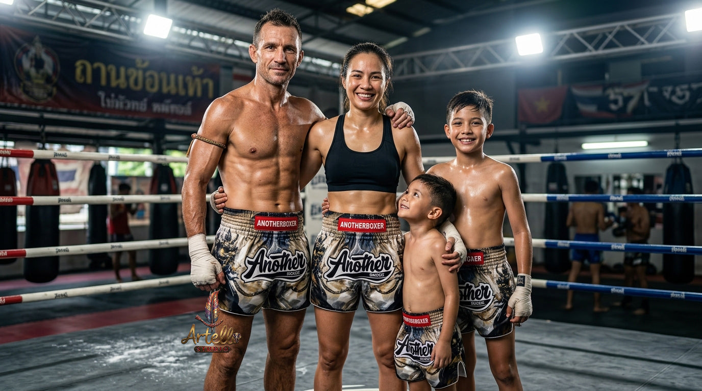 🥊 Muay Thai Shorts Kickboxing MMA Fight Shorts for Men Women Kids – Thai Boxing Training Gear, Breathable Quick Dry Martial Arts Combat Shorts