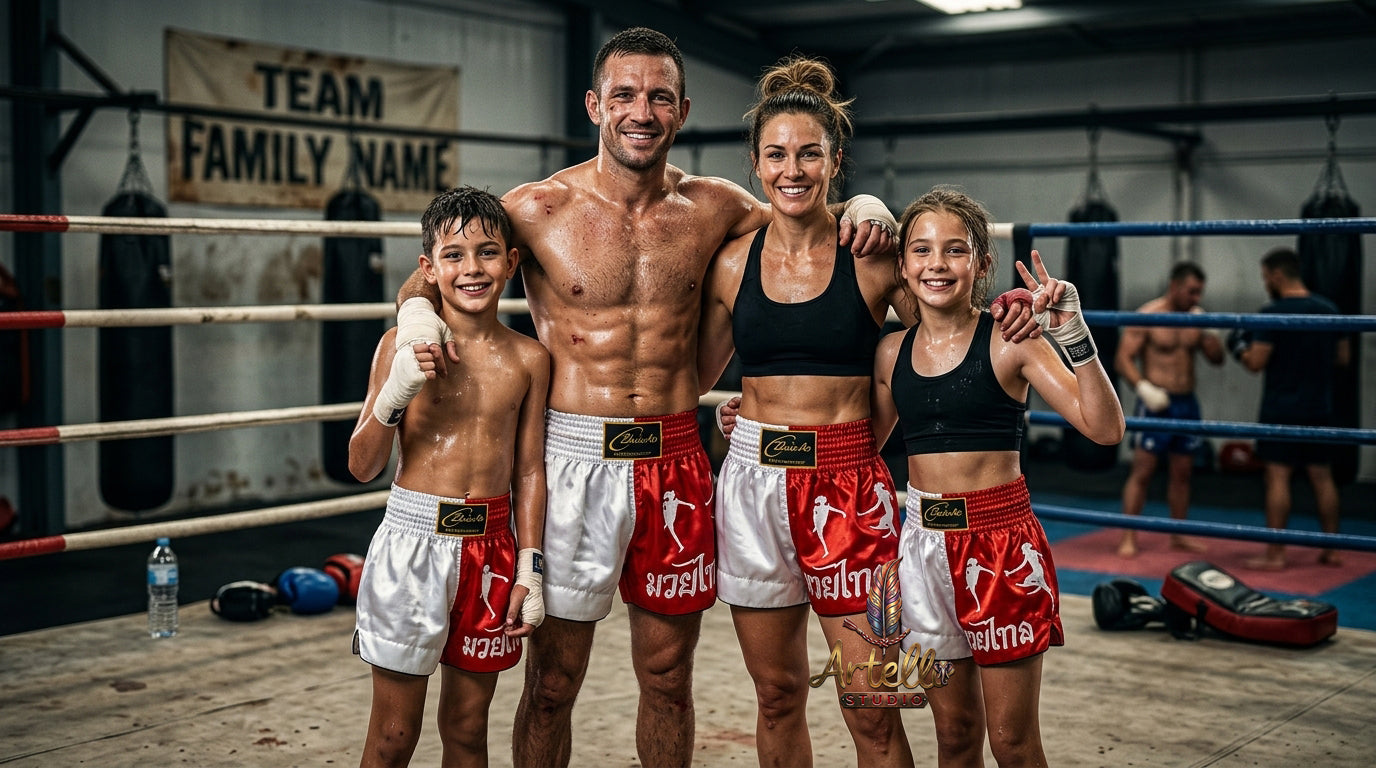 🥊 Muay Thai Shorts Kickboxing MMA Fight Shorts for Men Women Kids – Thai Boxing Training Gear, Breathable Quick Dry Martial Arts Combat Shorts