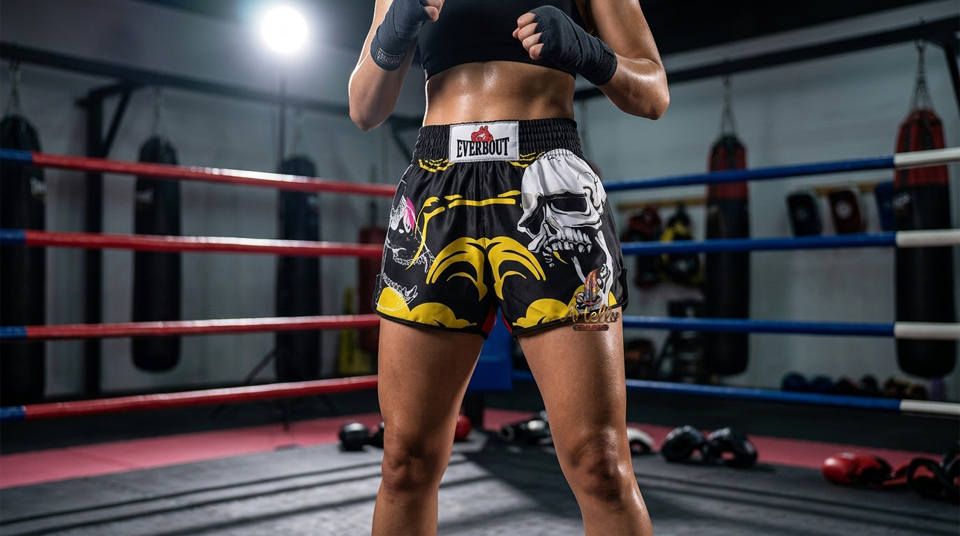 🥊 Muay Thai Shorts Kickboxing MMA Fight Shorts for Men Women Kids – Thai Boxing Training Gear, Breathable Quick Dry Martial Arts Combat Shorts