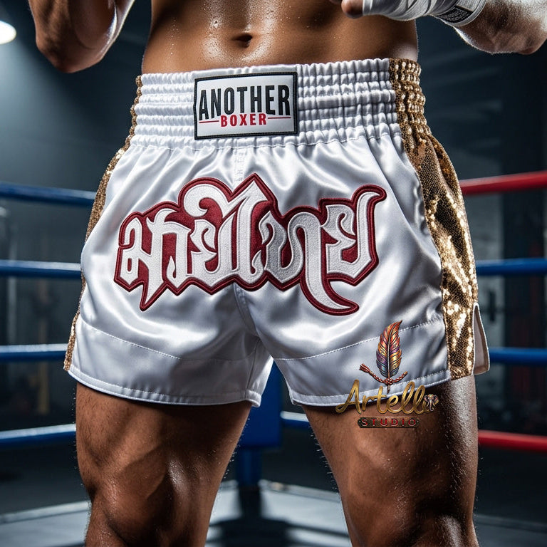 🥊 Muay Thai Shorts Kickboxing MMA Fight Shorts for Men Women Kids – Thai Boxing Training Gear, Breathable Quick Dry Martial Arts Combat Shorts