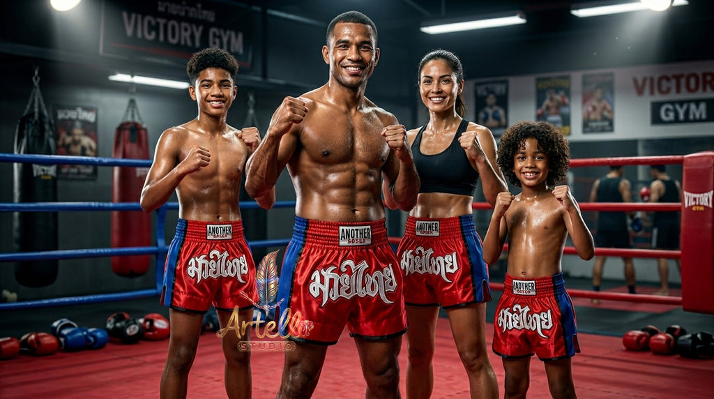 🥊 Muay Thai Shorts Kickboxing MMA Fight Shorts for Men Women Kids – Thai Boxing Training Gear, Breathable Quick Dry Martial Arts Combat Shorts