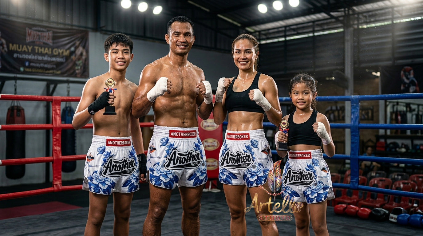 🥊 Muay Thai Shorts Kickboxing MMA Fight Shorts for Men Women Kids – Thai Boxing Training Gear, Breathable Quick Dry Martial Arts Combat Shorts