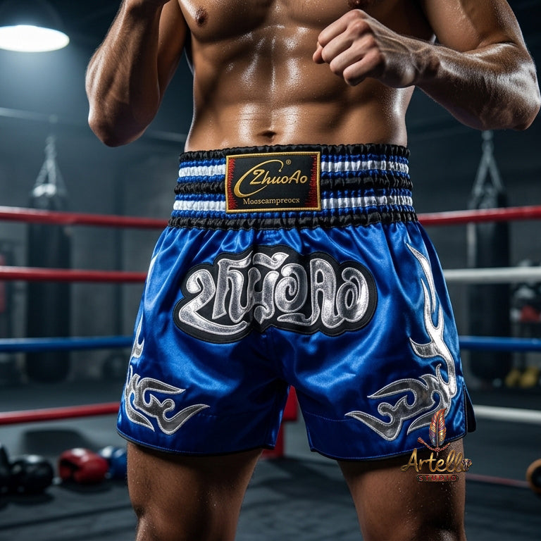 🥊 Muay Thai Shorts Kickboxing MMA Fight Shorts for Men Women Kids – Thai Boxing Training Gear, Breathable Quick Dry Martial Arts Combat Shorts
