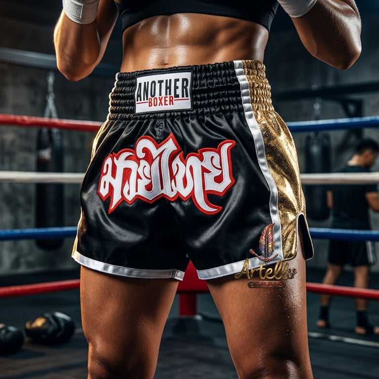 🥊 Muay Thai Shorts Kickboxing MMA Fight Shorts for Men Women Kids – Thai Boxing Training Gear, Breathable Quick Dry Martial Arts Combat Shorts