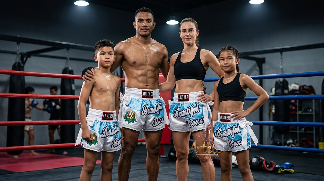🥊 Muay Thai Shorts Kickboxing MMA Fight Shorts for Men Women Kids – Thai Boxing Training Gear, Breathable Quick Dry Martial Arts Combat Shorts