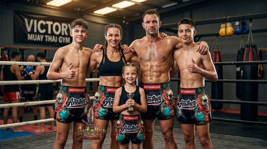 🥊 Muay Thai Shorts Kickboxing MMA Fight Shorts for Men Women Kids – Thai Boxing Training Gear, Breathable Quick Dry Martial Arts Combat Shorts