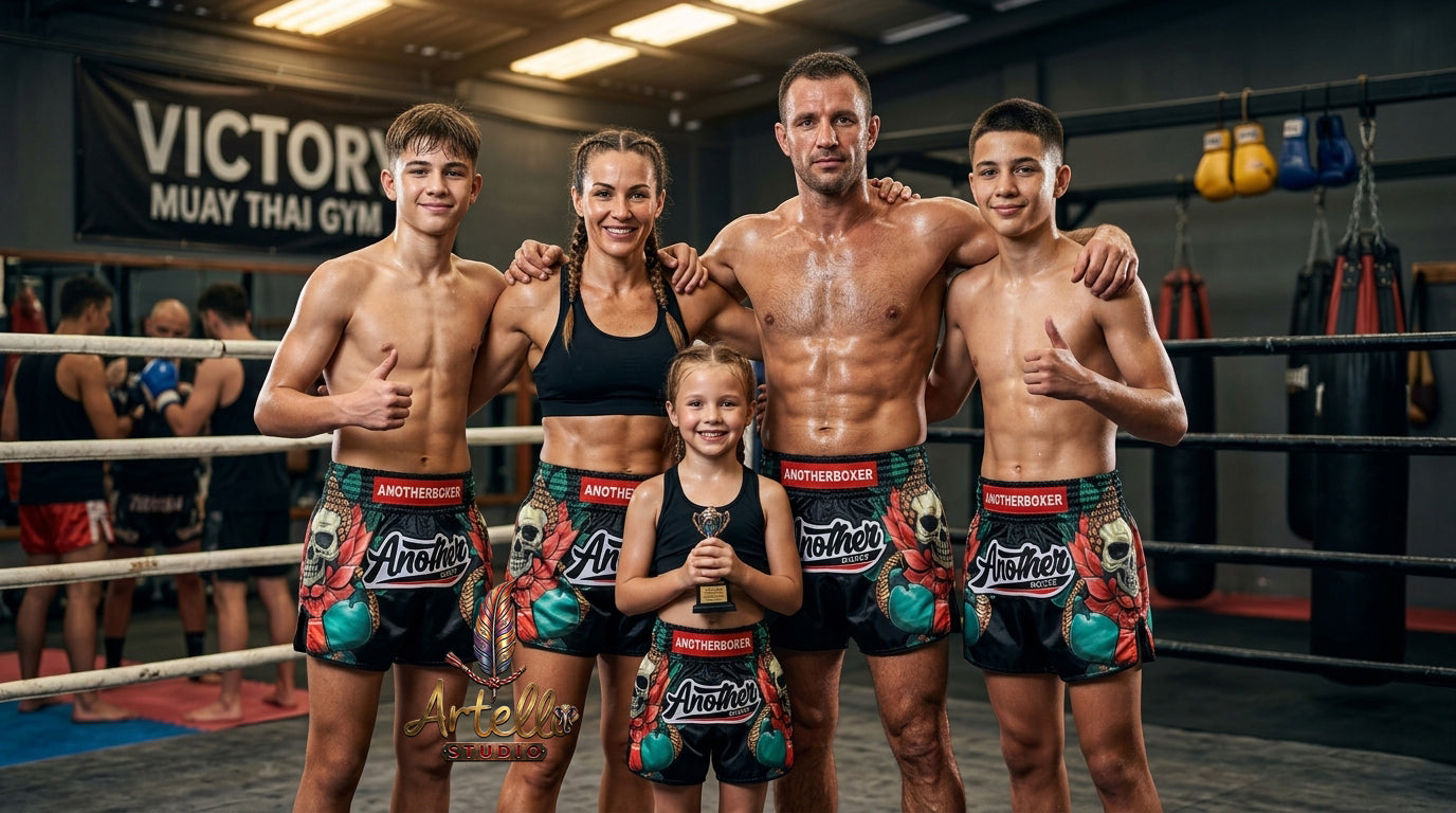 🥊 Muay Thai Shorts Kickboxing MMA Fight Shorts for Men Women Kids – Thai Boxing Training Gear, Breathable Quick Dry Martial Arts Combat Shorts