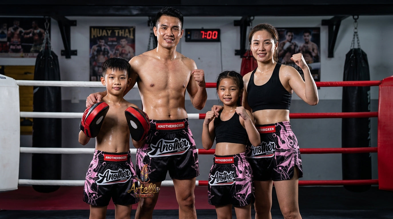 🥊 Muay Thai Shorts Kickboxing MMA Fight Shorts for Men Women Kids – Thai Boxing Training Gear, Breathable Quick Dry Martial Arts Combat Shorts