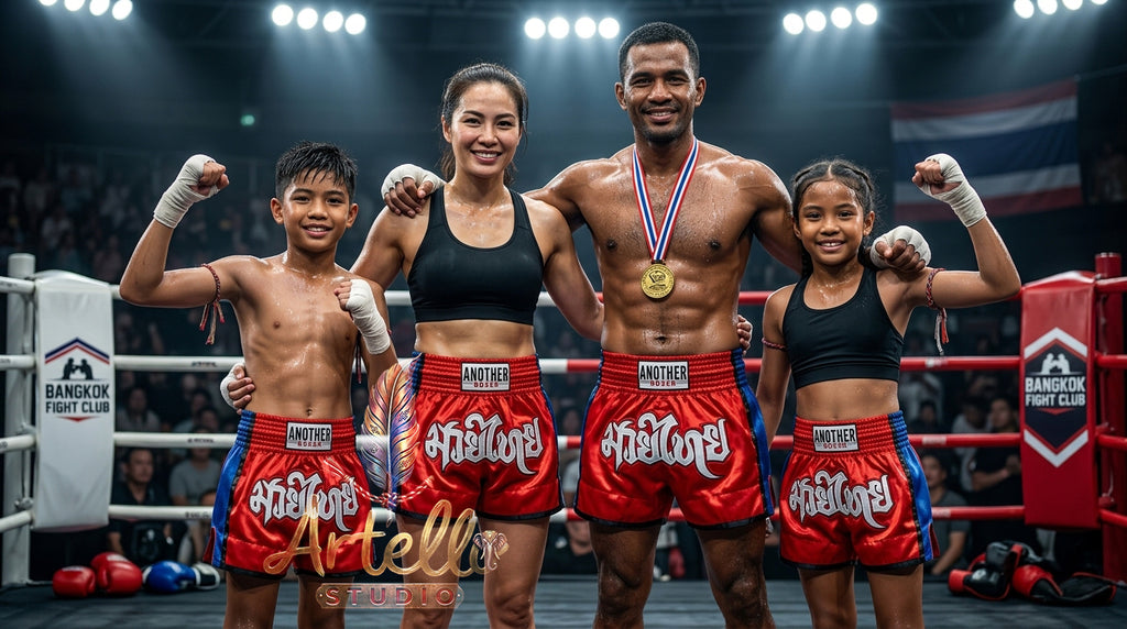 🥊 Muay Thai Shorts Kickboxing MMA Fight Shorts for Men Women Kids – Thai Boxing Training Gear, Breathable Quick Dry Martial Arts Combat Shorts