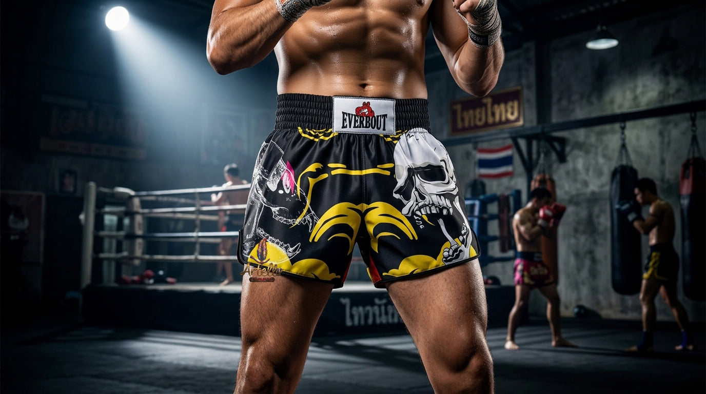 🥊 Muay Thai Shorts Kickboxing MMA Fight Shorts for Men Women Kids – Thai Boxing Training Gear, Breathable Quick Dry Martial Arts Combat Shorts