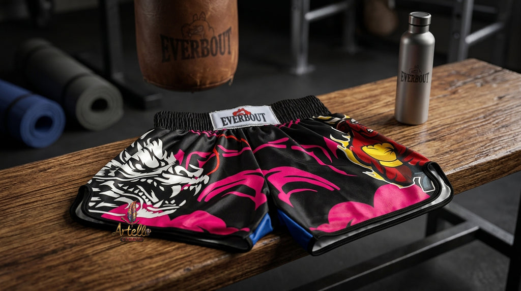 🥊 Muay Thai Shorts Kickboxing MMA Fight Shorts for Men Women Kids – Thai Boxing Training Gear, Breathable Quick Dry Martial Arts Combat Shorts