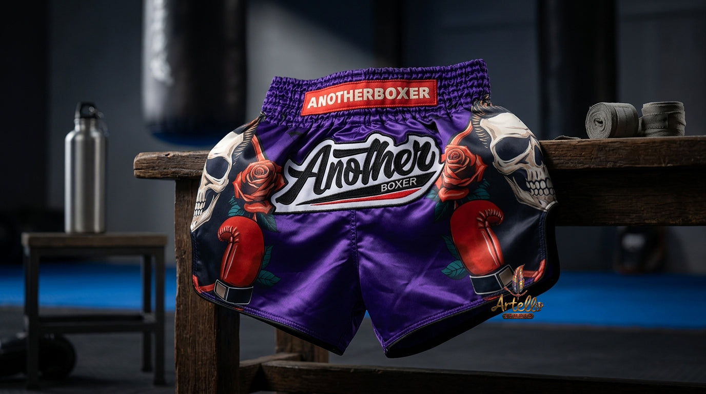 🥊 Muay Thai Shorts Kickboxing MMA Fight Shorts for Men Women Kids – Thai Boxing Training Gear, Breathable Quick Dry Martial Arts Combat Shorts