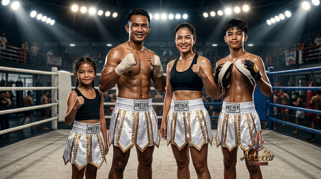 🥊 Muay Thai Shorts Kickboxing MMA Fight Shorts for Men Women Kids – Thai Boxing Training Gear, Breathable Quick Dry Martial Arts Combat Shorts