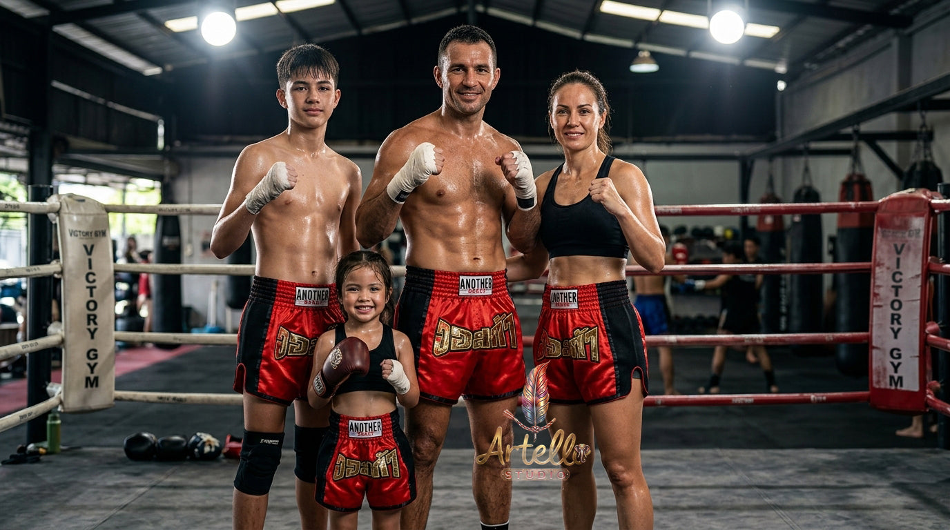 🥊 Muay Thai Shorts Kickboxing MMA Fight Shorts for Men Women Kids – Thai Boxing Training Gear, Breathable Quick Dry Martial Arts Combat Shorts