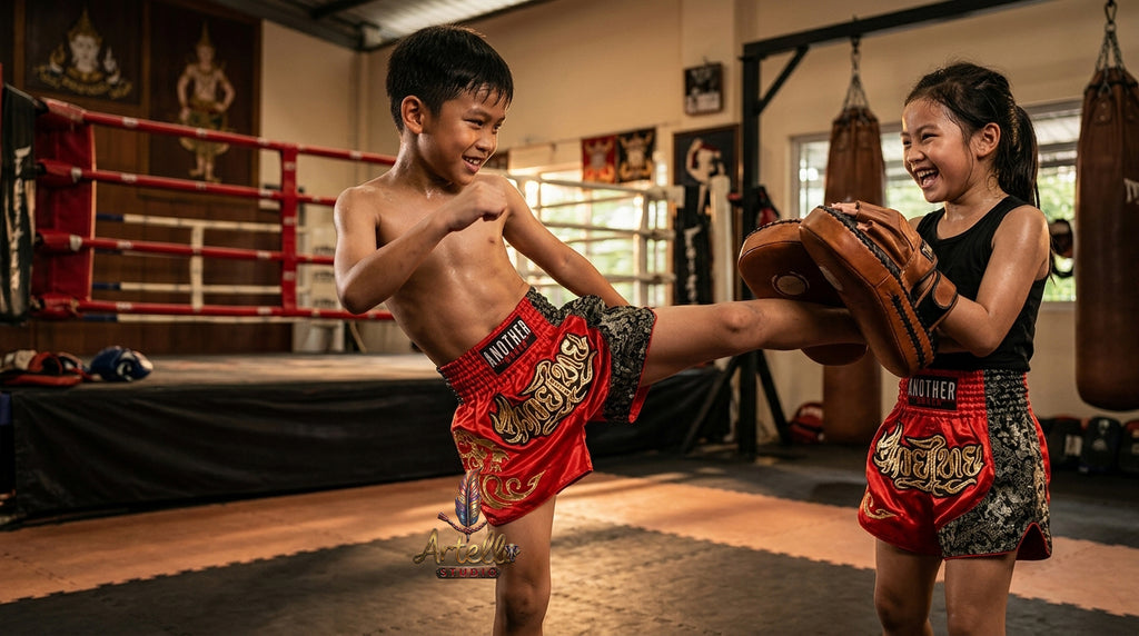 🥊 Muay Thai Shorts Kickboxing MMA Fight Shorts for Men Women Kids – Thai Boxing Training Gear, Breathable Quick Dry Martial Arts Combat Shorts
