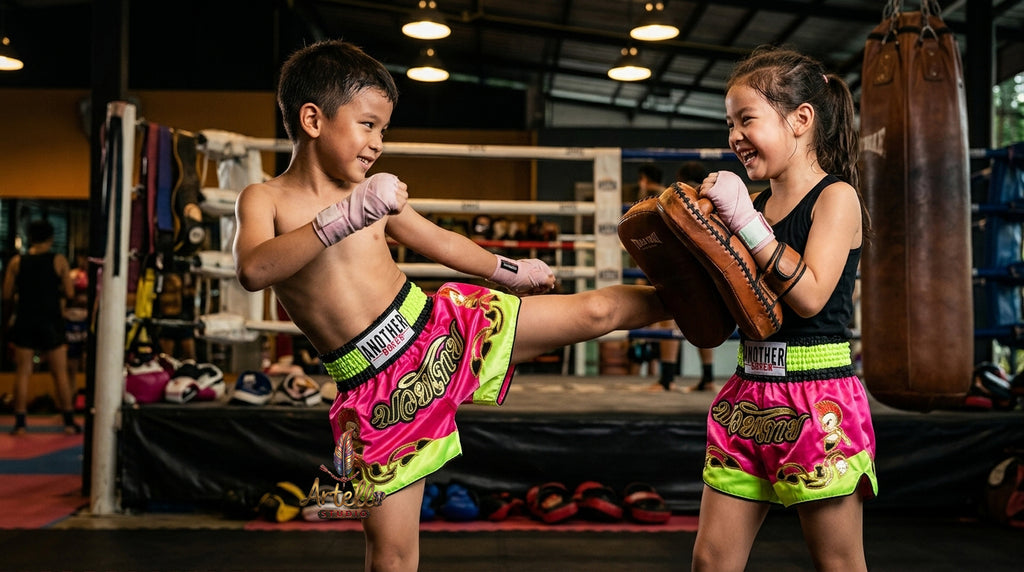 🥊 Muay Thai Shorts Kickboxing MMA Fight Shorts for Men Women Kids – Thai Boxing Training Gear, Breathable Quick Dry Martial Arts Combat Shorts