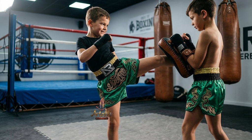 🥊 Muay Thai Shorts Kickboxing MMA Fight Shorts for Men Women Kids – Thai Boxing Training Gear, Breathable Quick Dry Martial Arts Combat Shorts