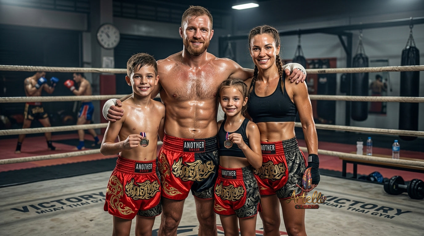 🥊 Muay Thai Shorts Kickboxing MMA Fight Shorts for Men Women Kids – Thai Boxing Training Gear, Breathable Quick Dry Martial Arts Combat Shorts