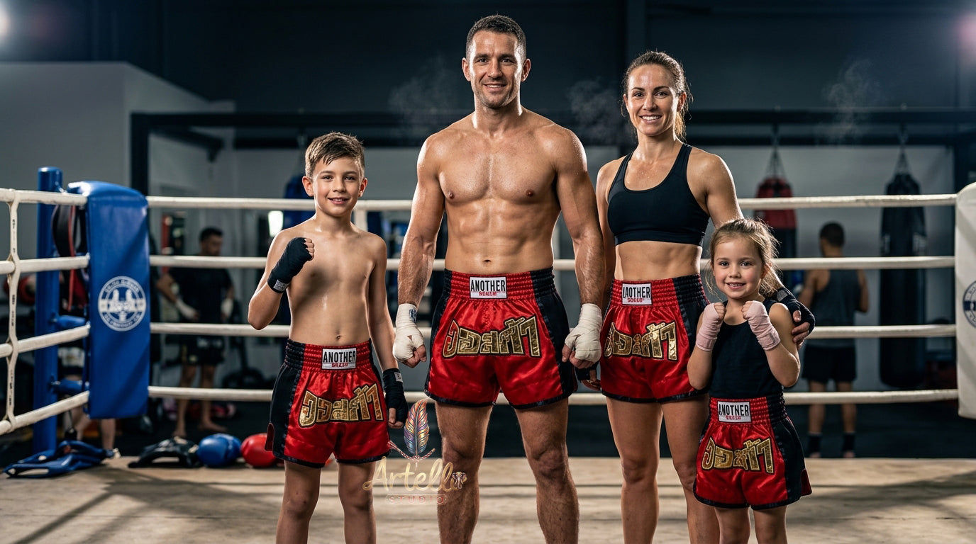 🥊 Muay Thai Shorts Kickboxing MMA Fight Shorts for Men Women Kids – Thai Boxing Training Gear, Breathable Quick Dry Martial Arts Combat Shorts