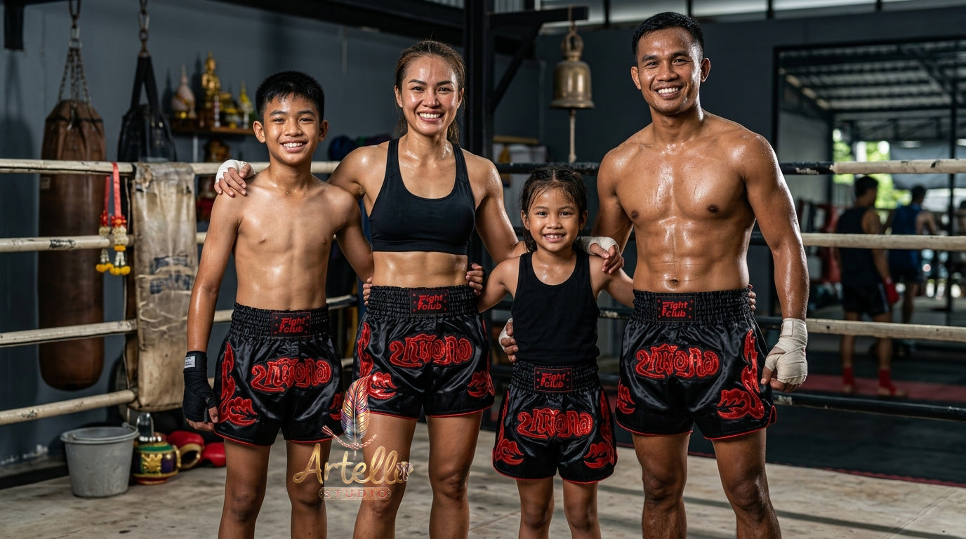 🥊 Muay Thai Shorts Kickboxing MMA Fight Shorts for Men Women Kids – Thai Boxing Training Gear, Breathable Quick Dry Martial Arts Combat Shorts