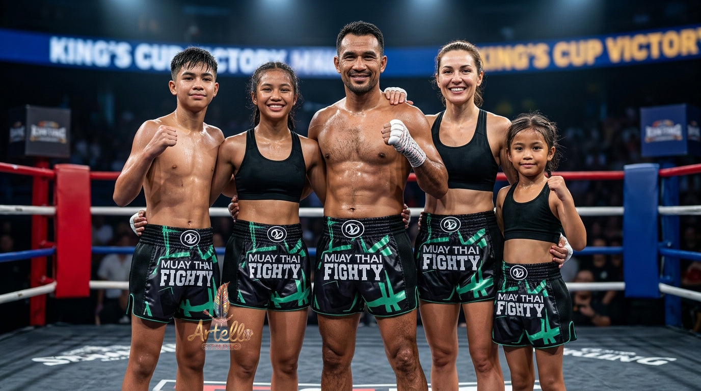 🥊 Muay Thai Shorts Kickboxing MMA Fight Shorts for Men Women Kids – Thai Boxing Training Gear, Breathable Quick Dry Martial Arts Combat Shorts