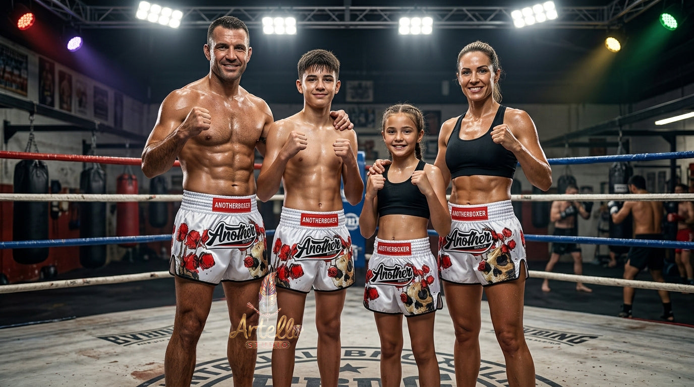 🥊 Muay Thai Shorts Kickboxing MMA Fight Shorts for Men Women Kids – Thai Boxing Training Gear, Breathable Quick Dry Martial Arts Combat Shorts