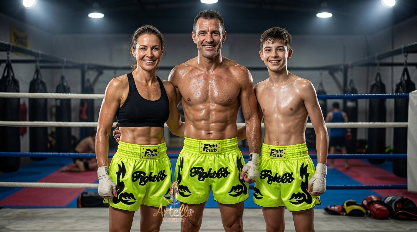 🥊 Muay Thai Shorts Kickboxing MMA Fight Shorts for Men Women Kids – Thai Boxing Training Gear, Breathable Quick Dry Martial Arts Combat Shorts