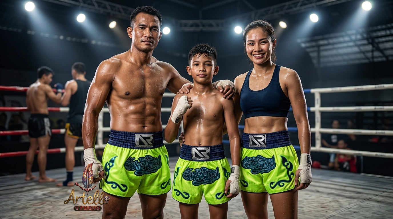 🥊 Muay Thai Shorts Kickboxing MMA Fight Shorts for Men Women Kids – Thai Boxing Training Gear, Breathable Quick Dry Martial Arts Combat Shorts