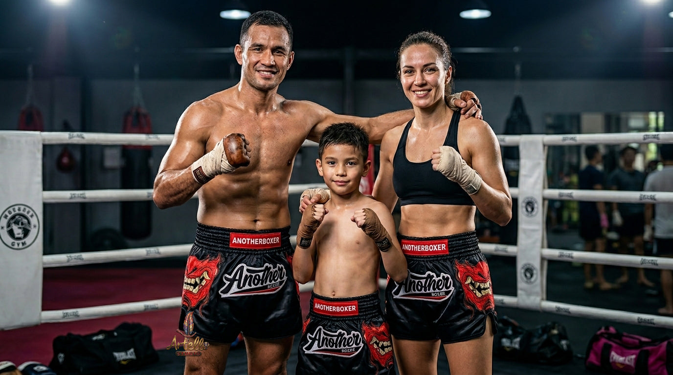 🥊 Muay Thai Shorts Kickboxing MMA Fight Shorts for Men Women Kids – Thai Boxing Training Gear, Breathable Quick Dry Martial Arts Combat Shorts