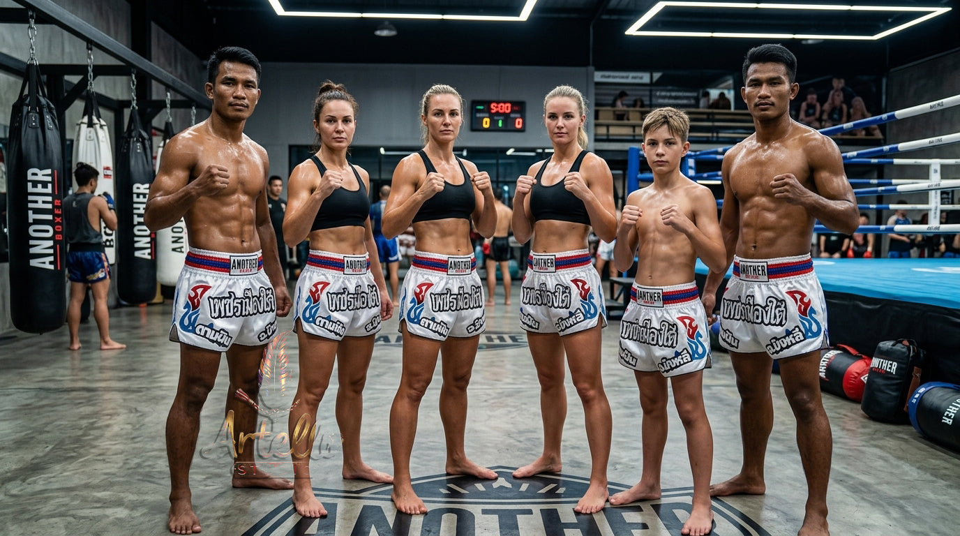 🥊 Muay Thai Shorts Kickboxing MMA Fight Shorts for Men Women Kids – Thai Boxing Training Gear, Breathable Quick Dry Martial Arts Combat Shorts