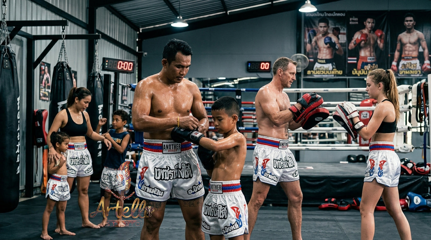 🥊 Muay Thai Shorts Kickboxing MMA Fight Shorts for Men Women Kids – Thai Boxing Training Gear, Breathable Quick Dry Martial Arts Combat Shorts