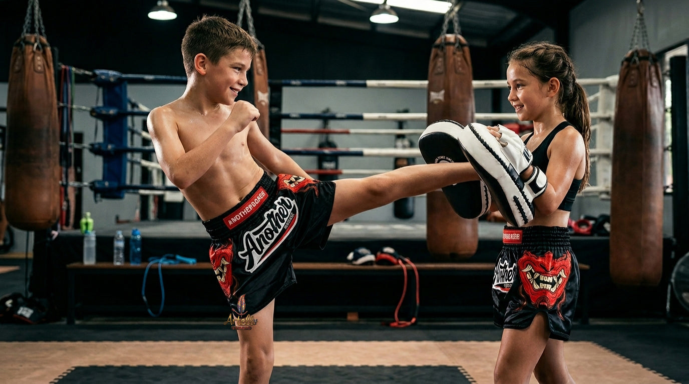 🥊 Muay Thai Shorts Kickboxing MMA Fight Shorts for Men Women Kids – Thai Boxing Training Gear, Breathable Quick Dry Martial Arts Combat Shorts